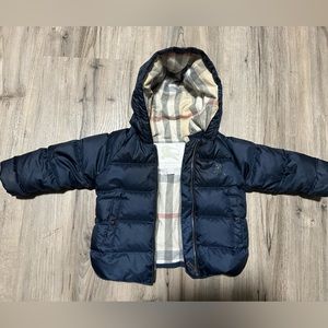 Burberry puffer coat baby 12 months